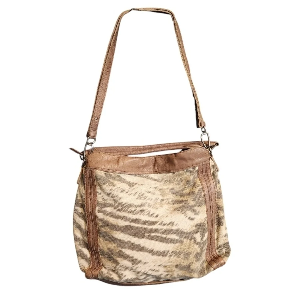 Liebeskind Berlin Animal Print Leather Hobo Tote Bag